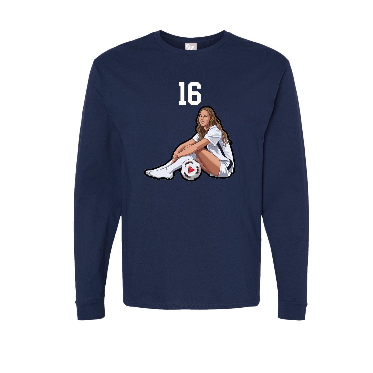 Long Sleeve Tee — Number Top in Navy