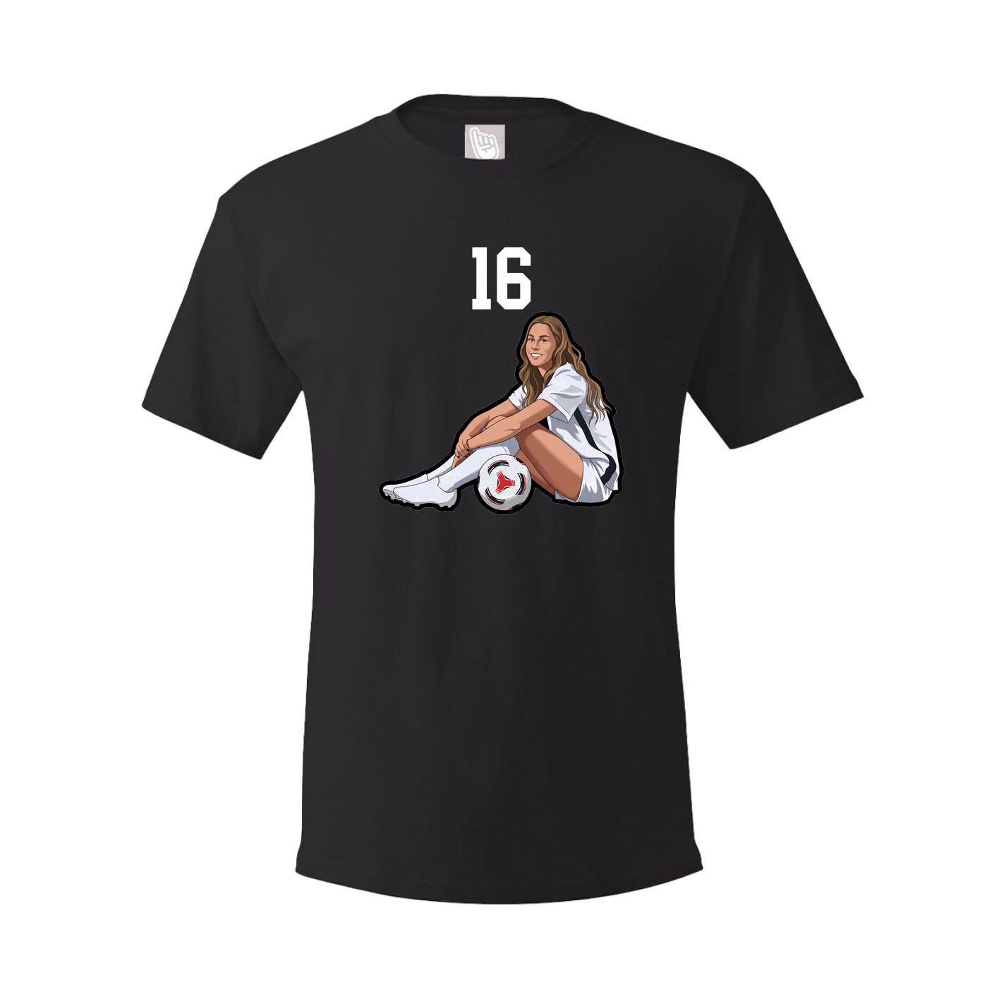 Youth Tee — Number Top in Black