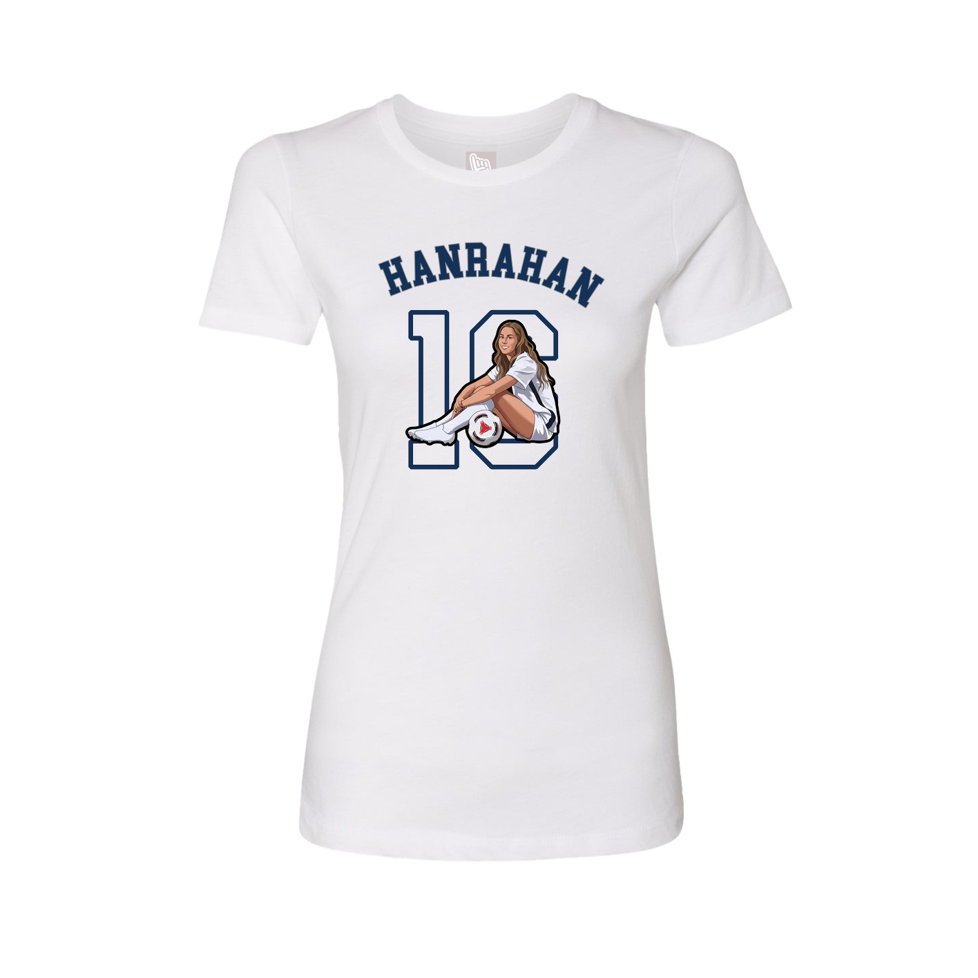 Fitted Women's Tee — Shirsey Arch in White