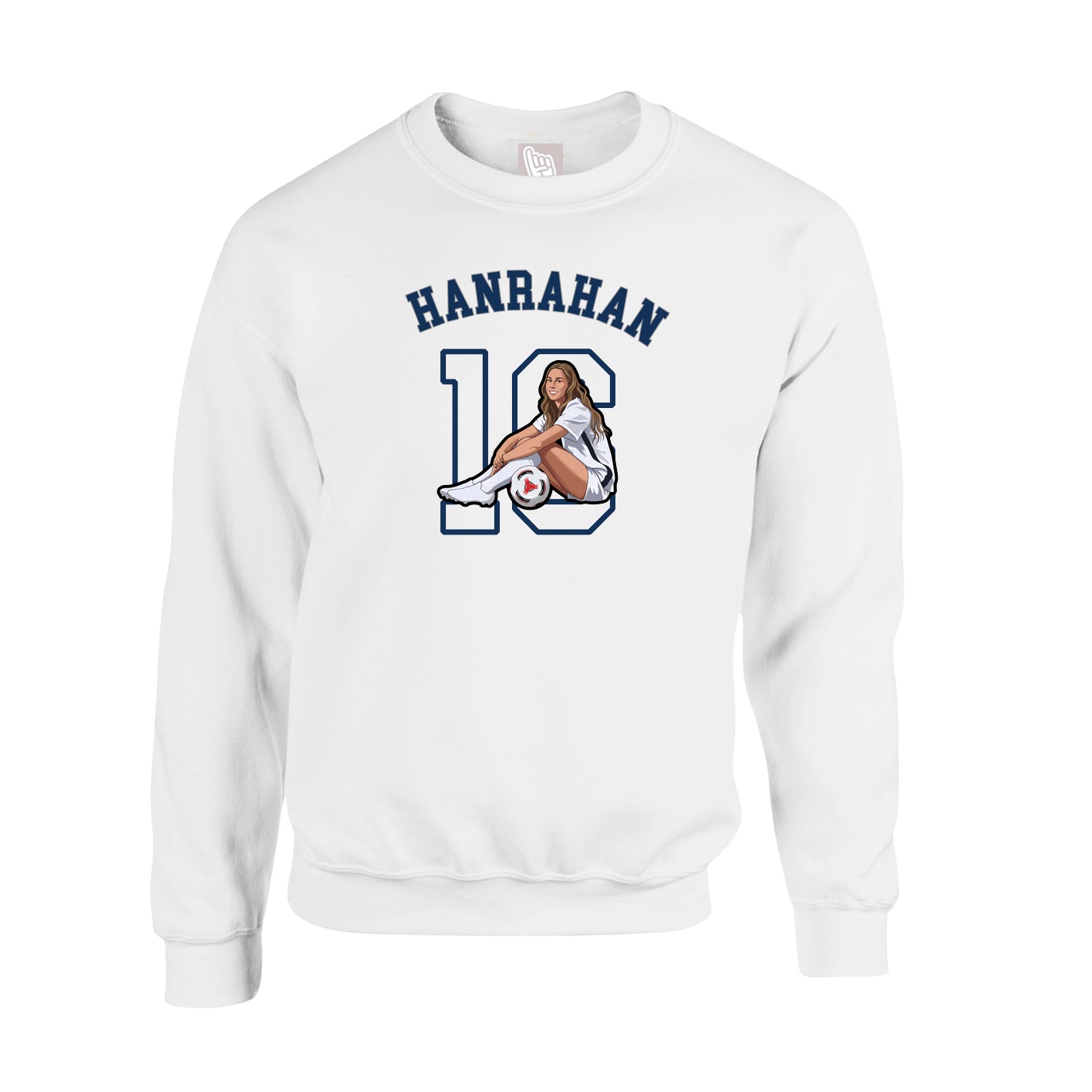 Fleece Crew — Shirsey Arch in White