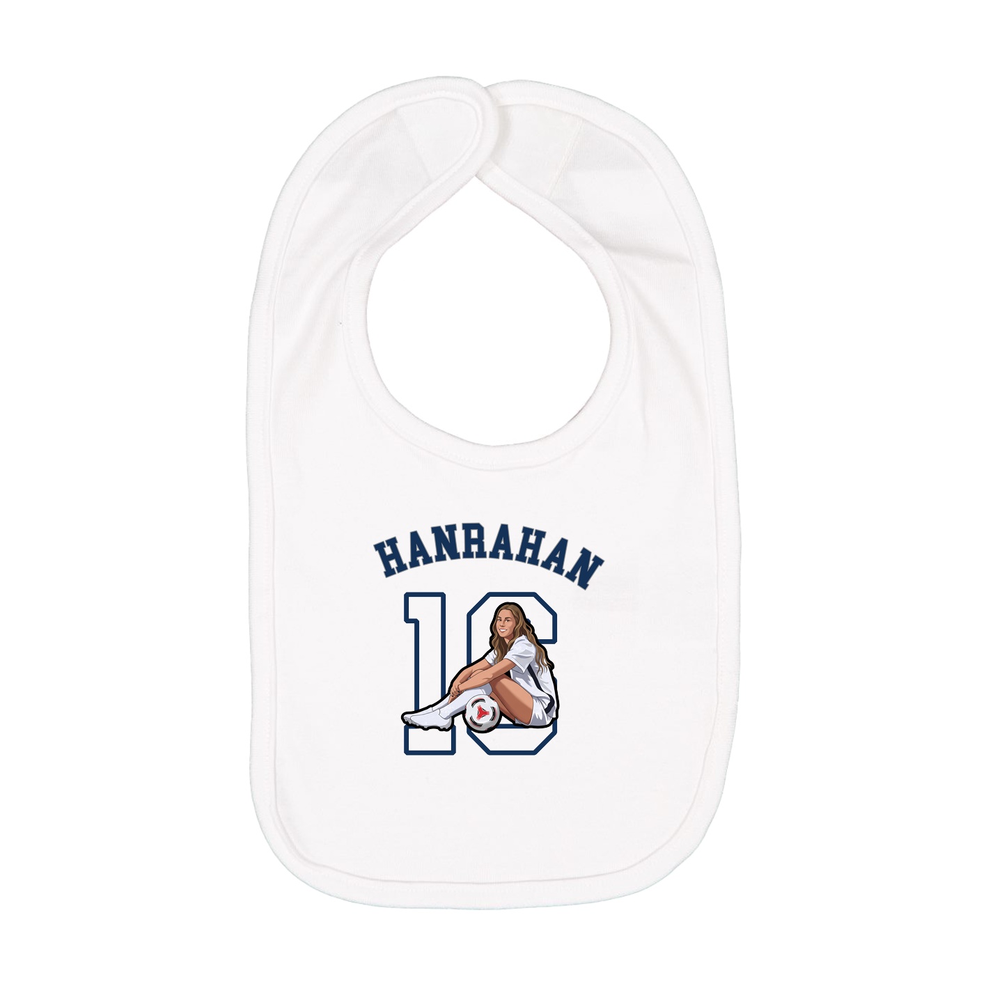 Infant Bib — Shirsey Arch in White