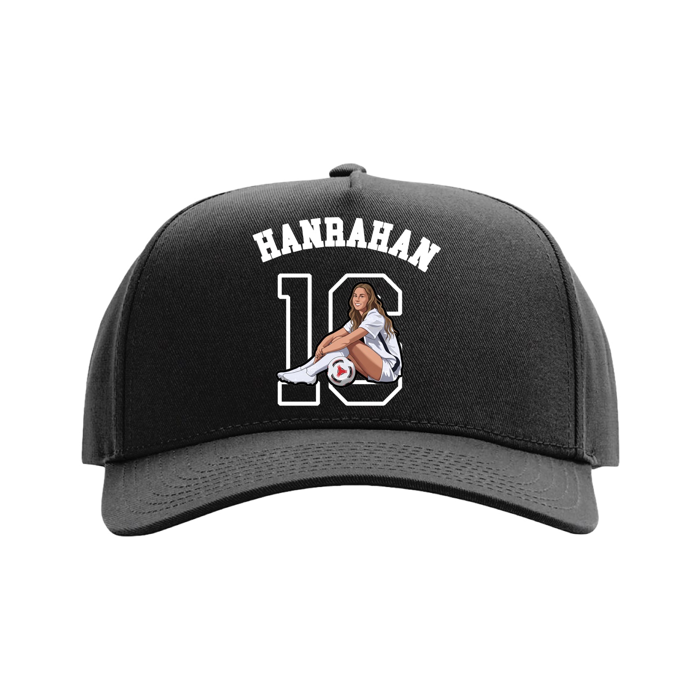 Full Fabric Five-Panel Champ Cap — Shirsey Arch in Black