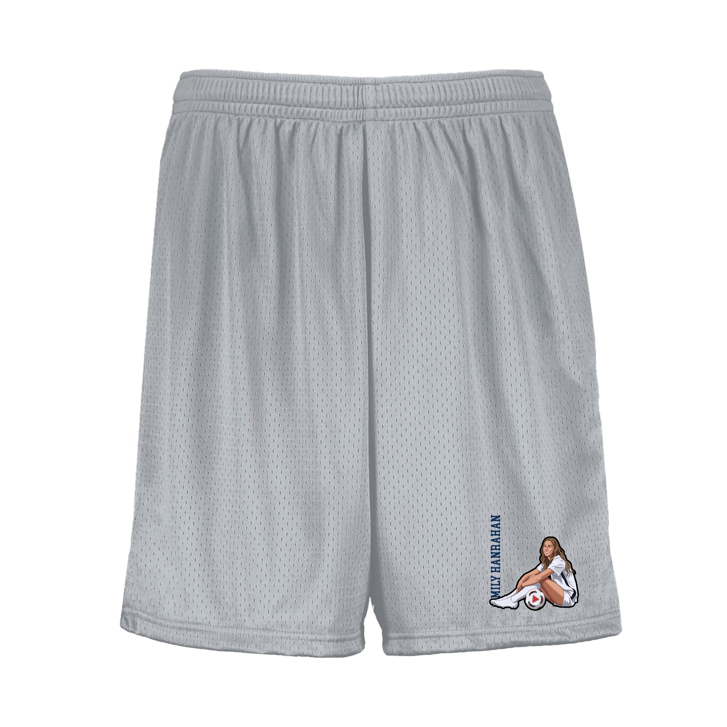 Shorts — Name Vertical in Silver