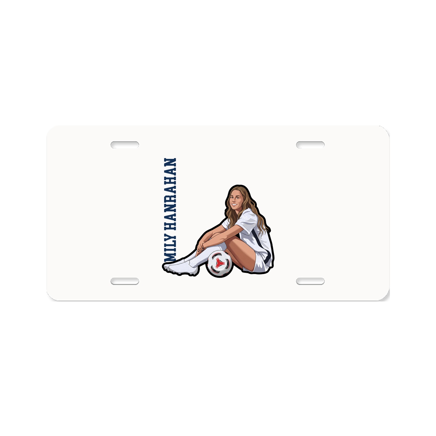 License Plate — Name Vertical in Classic
