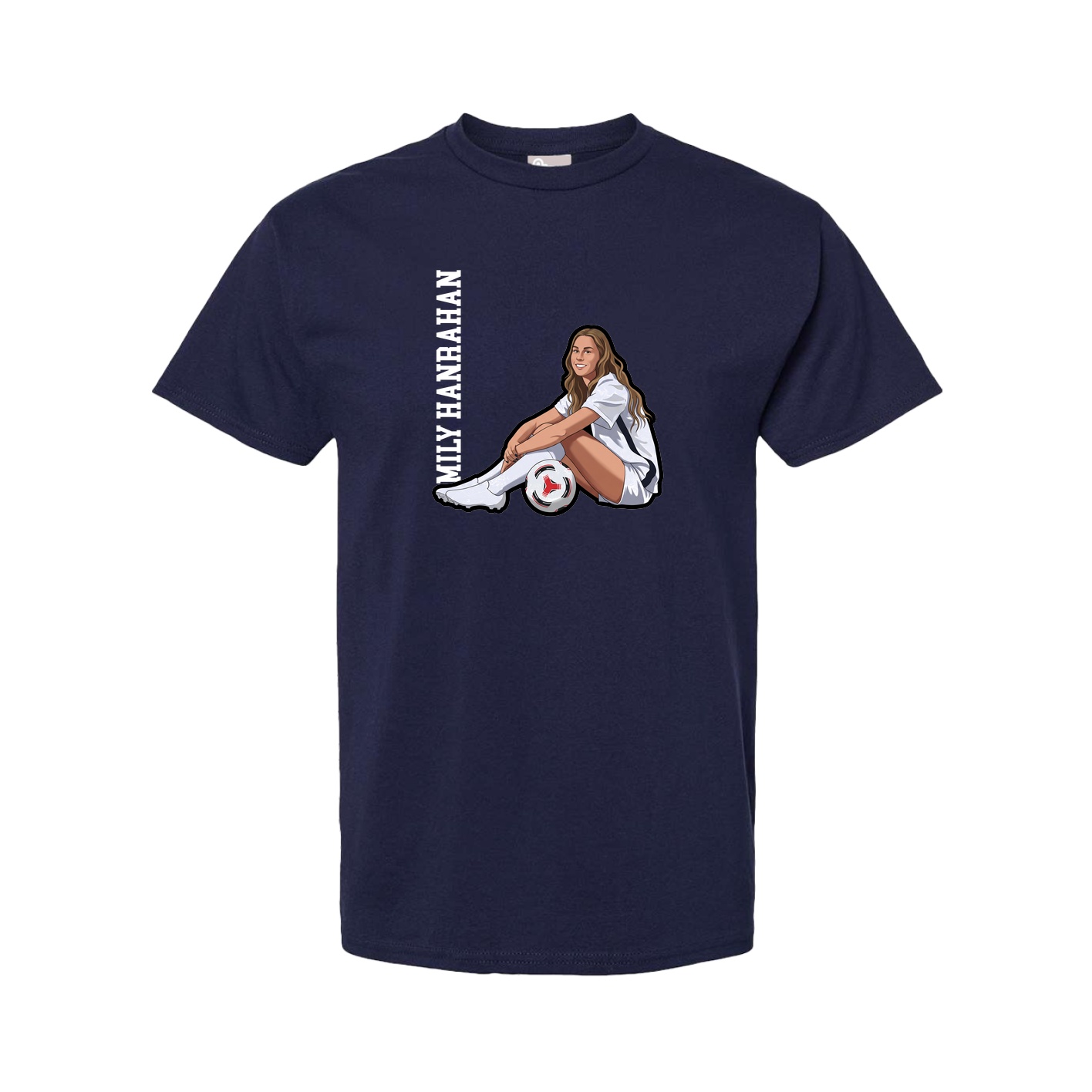 Youth Tee — Name Vertical in Navy