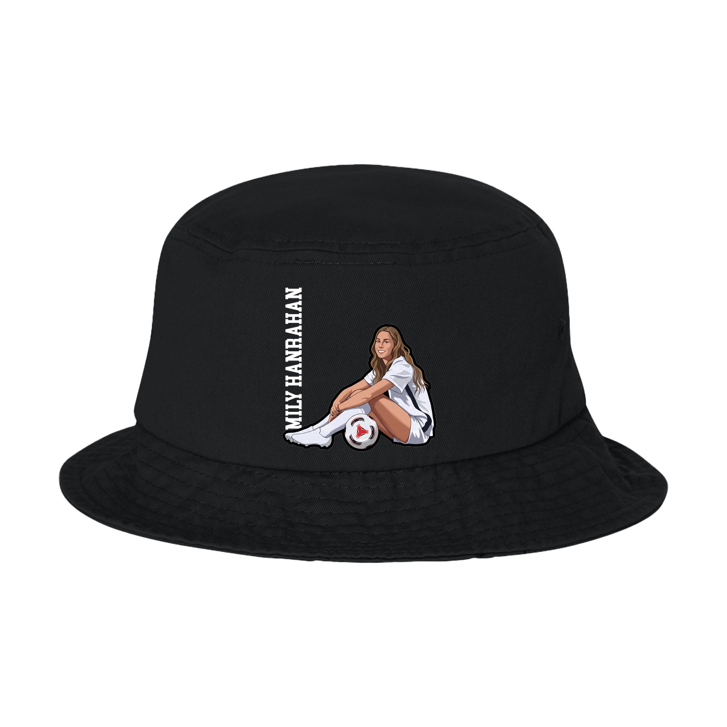 Bucket Cap — Name Vertical in Black