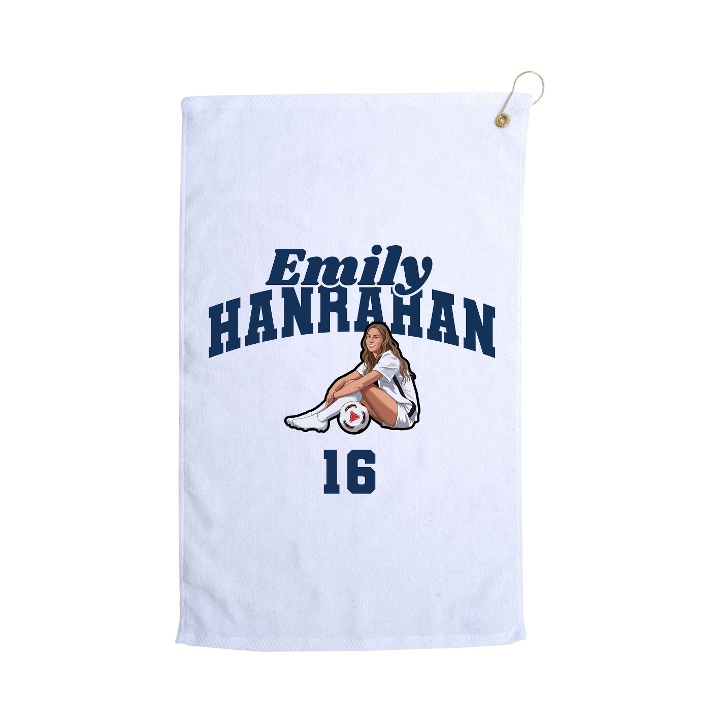 Golf Towel — Signature Arch in White