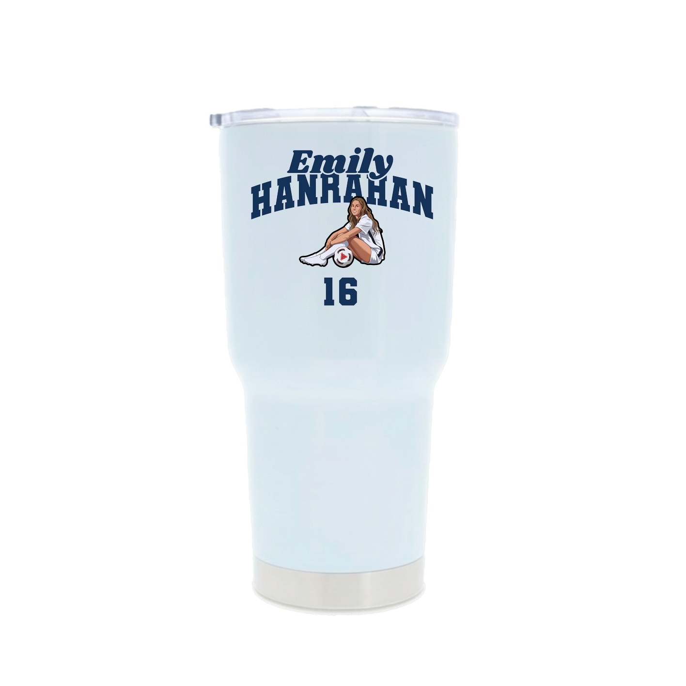 30oz Stainless Steel Tumbler — Signature Arch in White