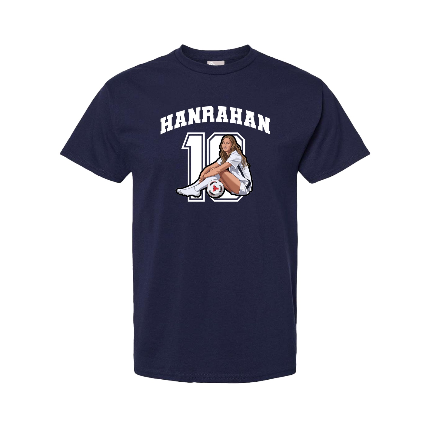 Youth Tee — Number in Navy