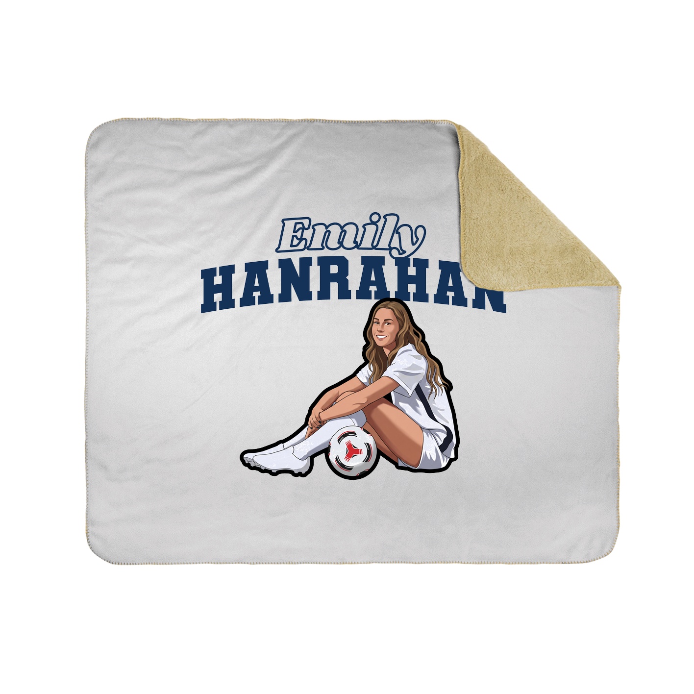 Throw Blanket — Name Arch in White