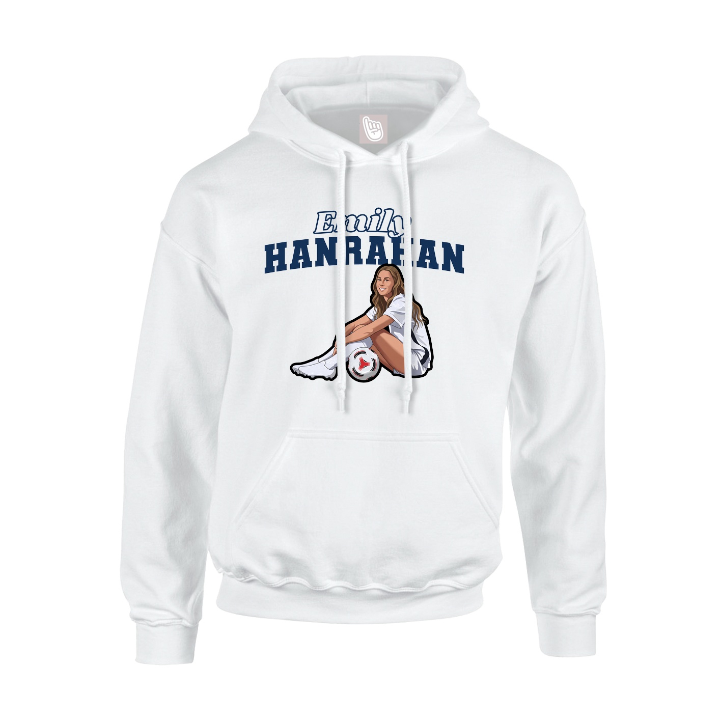 Hoodie — Name Arch in White