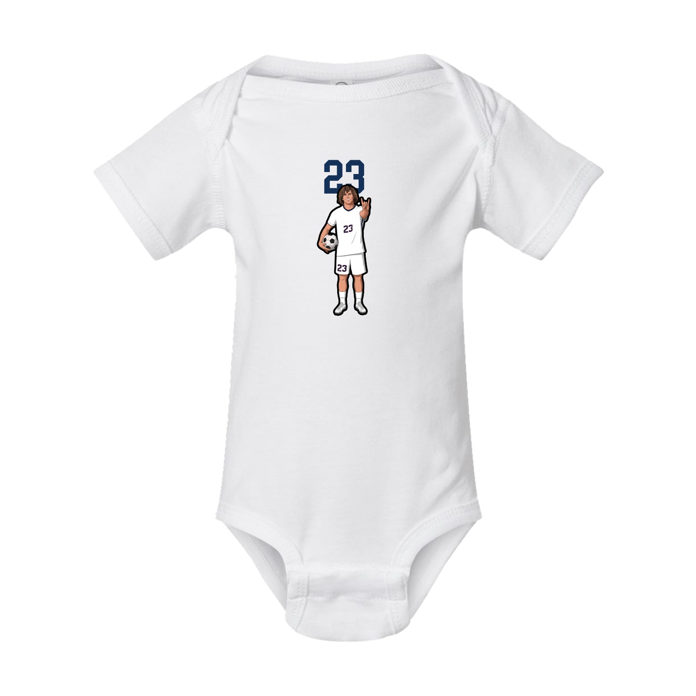Baby Onesie — Number Top in White