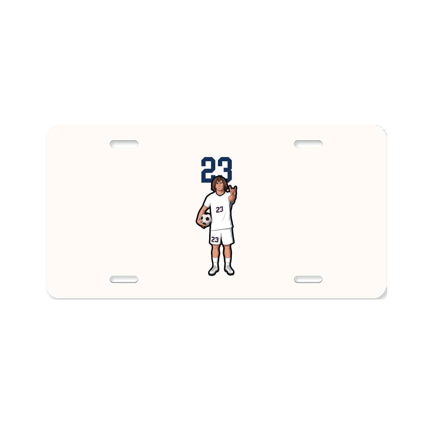 License Plate — Number Top in Classic