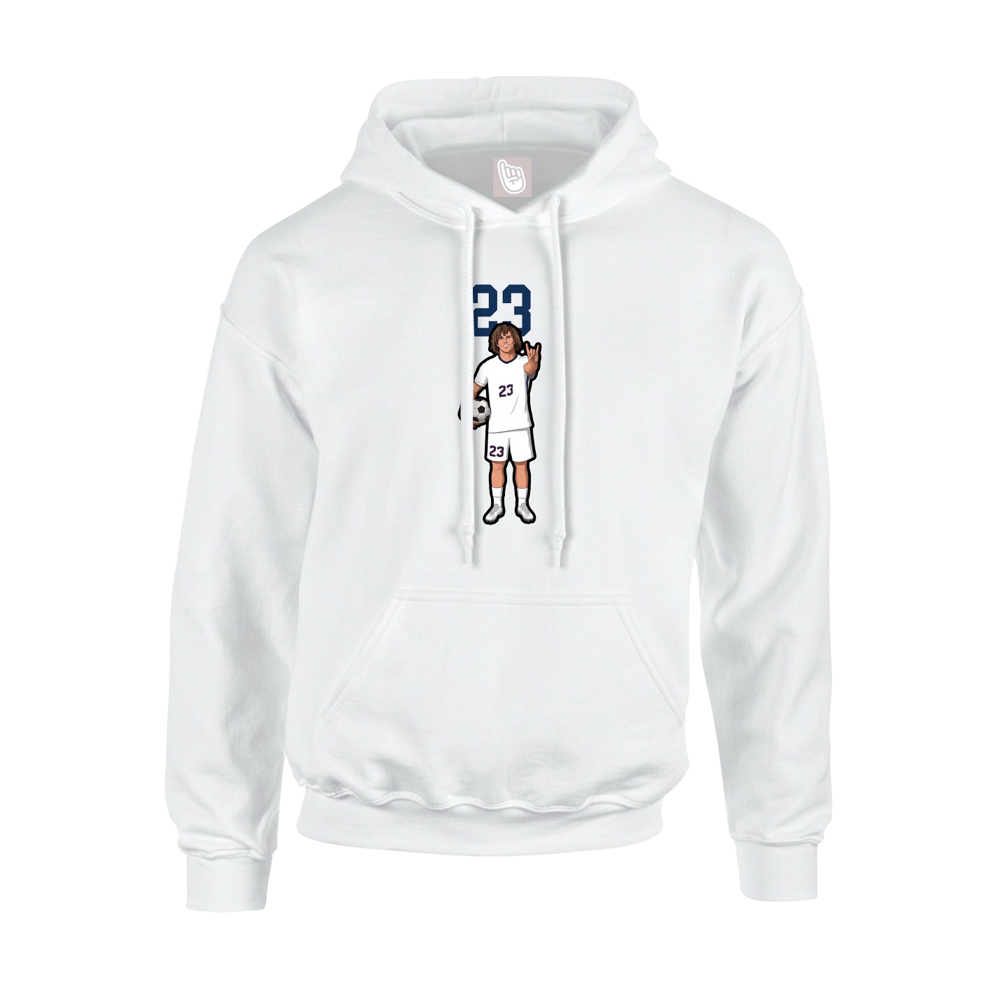 Hoodie — Number Top in White