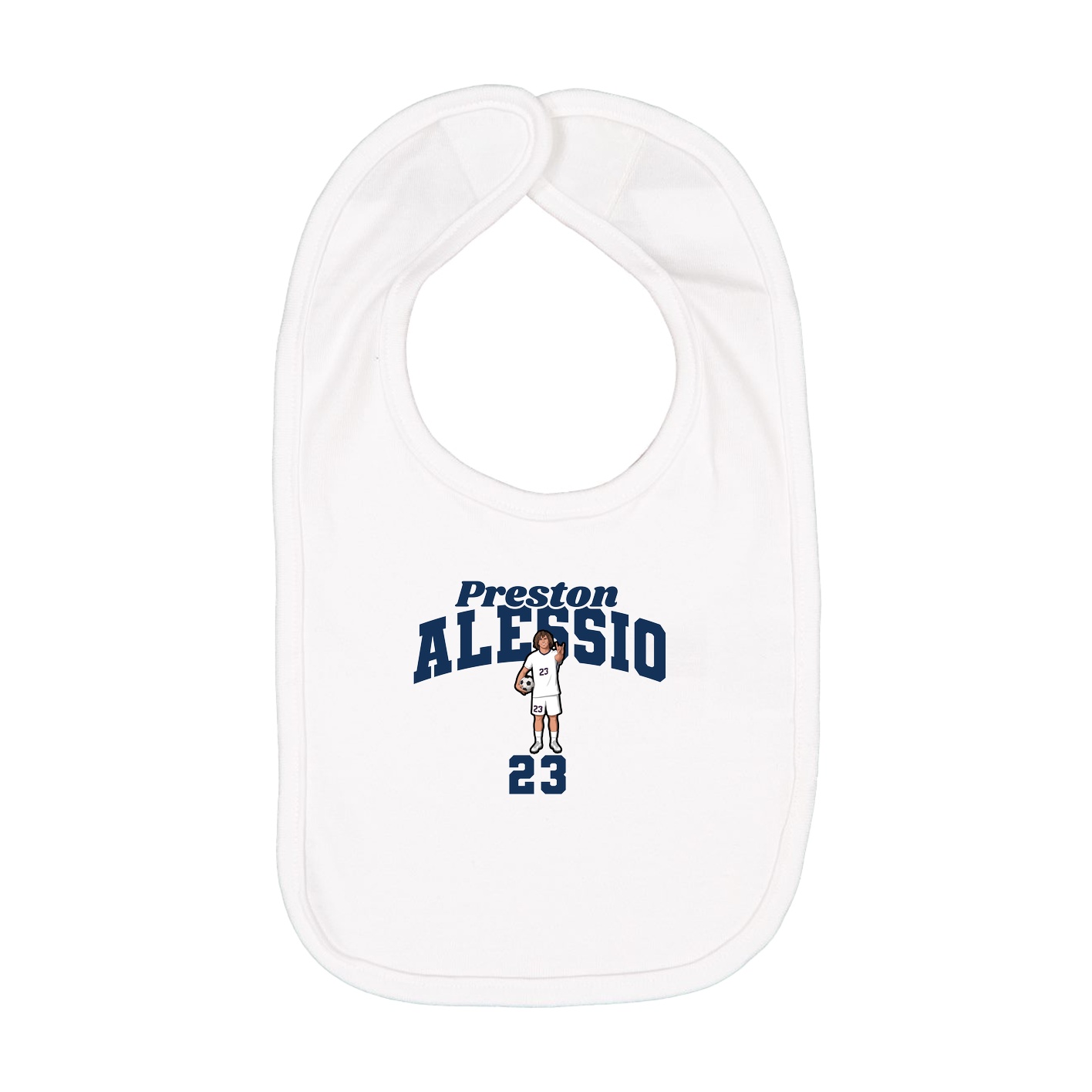 Infant Bib — Signature Arch in White