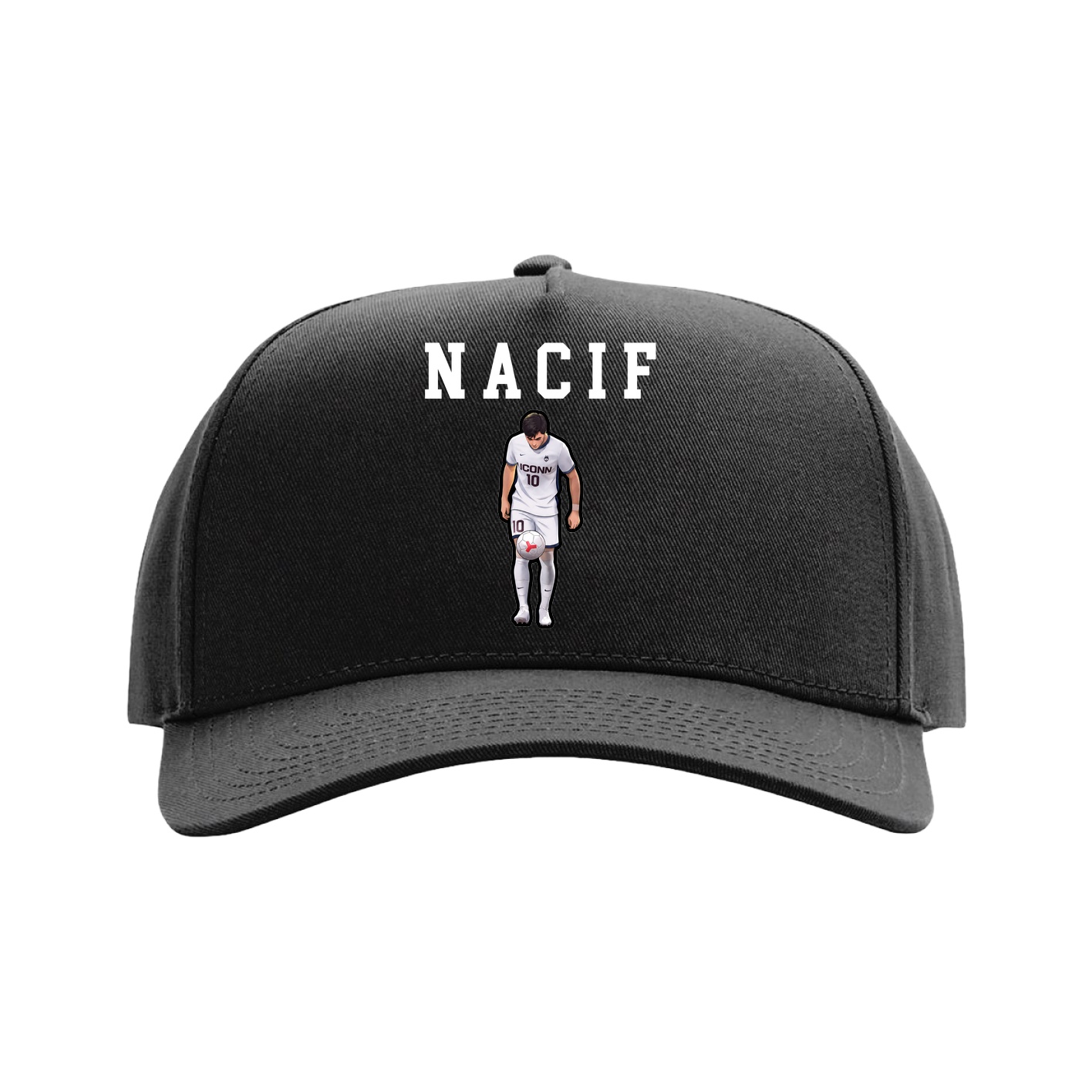 Full Fabric Five-Panel Champ Cap — Shirsey in Black