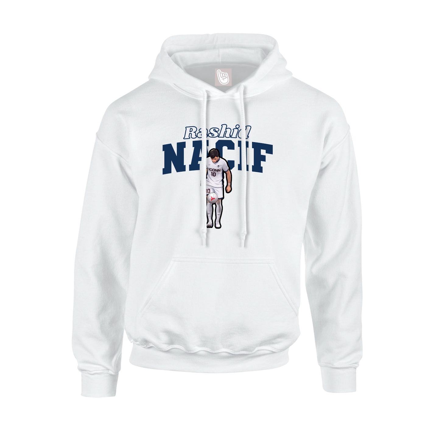 Hoodie — Name Arch in White