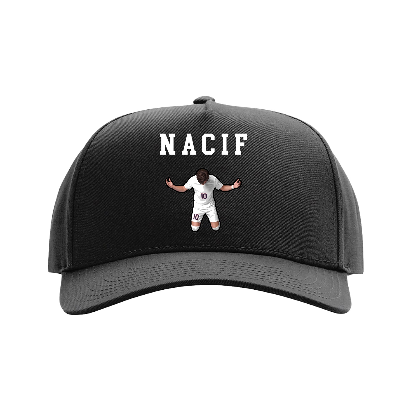 Full Fabric Five-Panel Champ Cap — Shirsey in Black