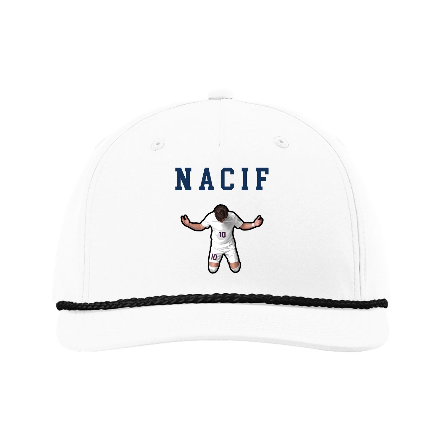 Five-Panel Classic Rope Cap — Shirsey in White