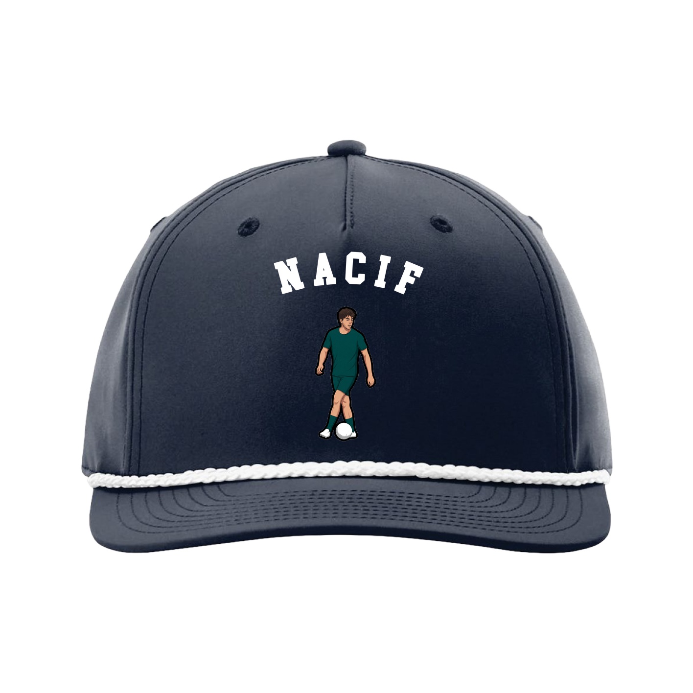 Five-Panel Classic Rope Cap — Shirsey Arch in Navy