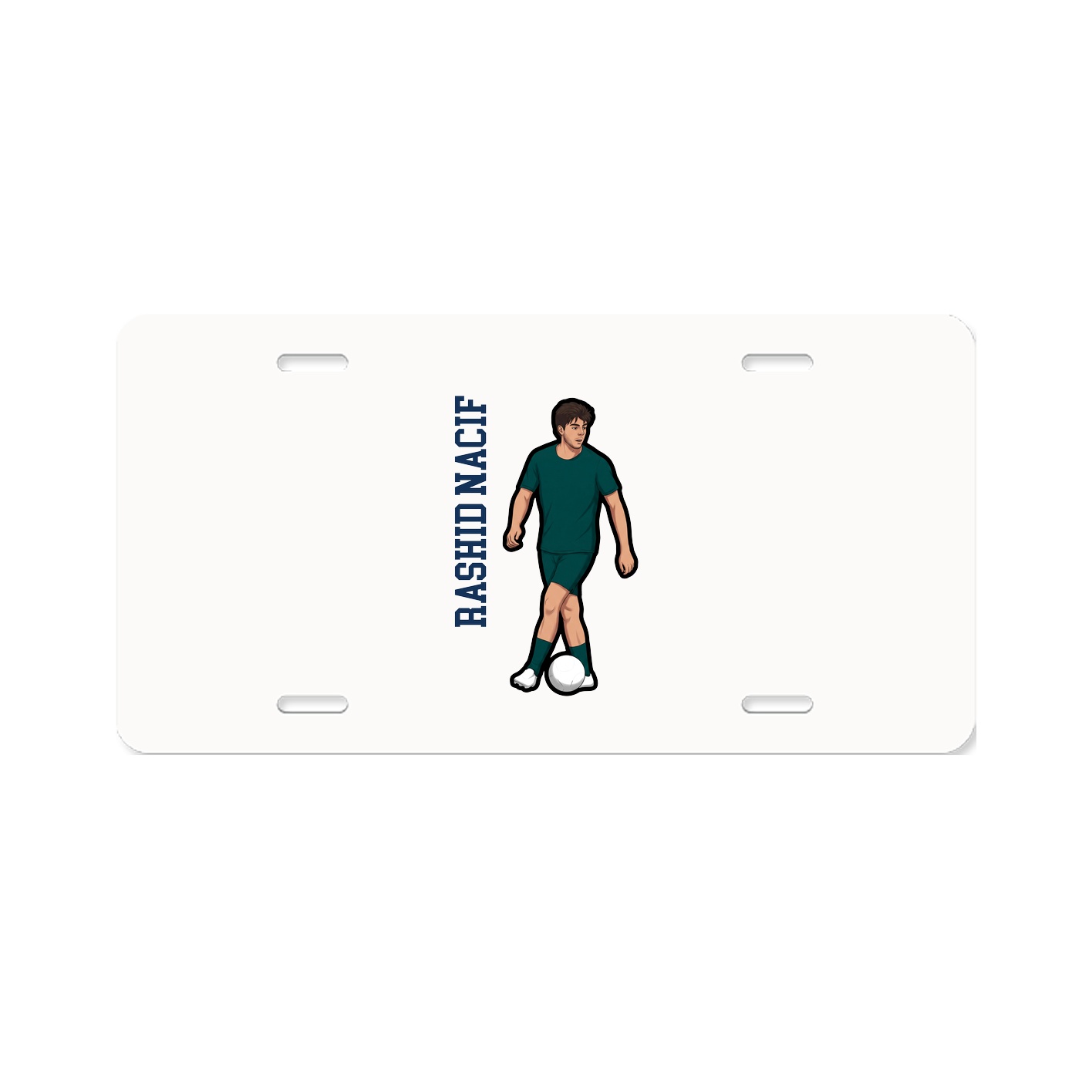 License Plate — Name Vertical in Classic