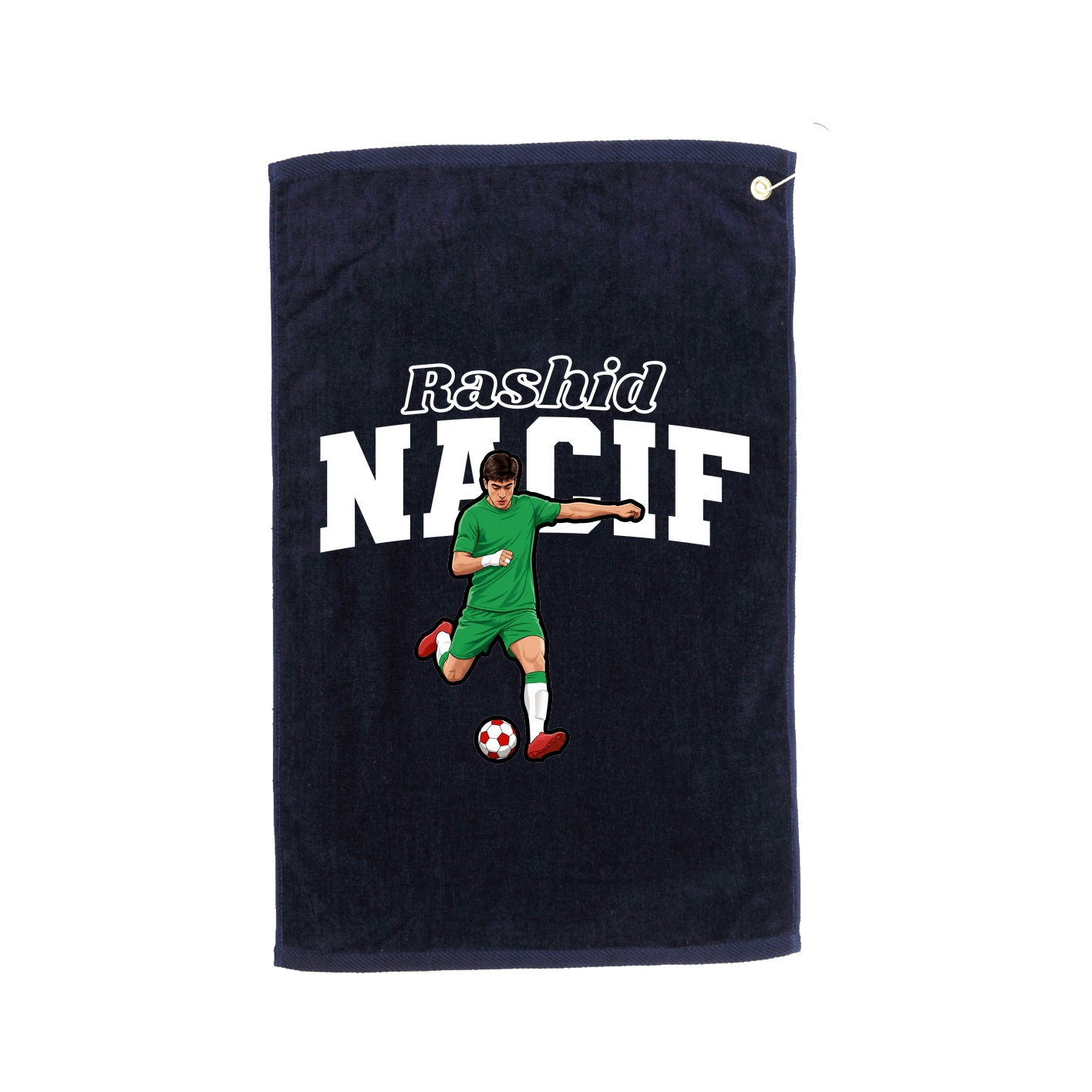 Golf Towel — Name Arch in Navy