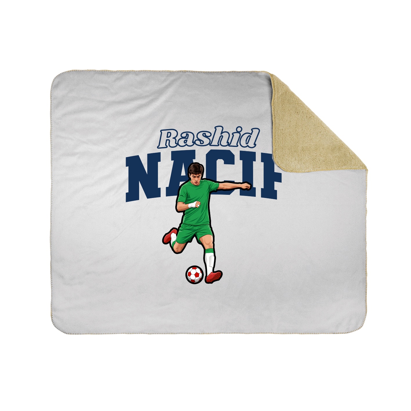 Throw Blanket — Name Arch in White