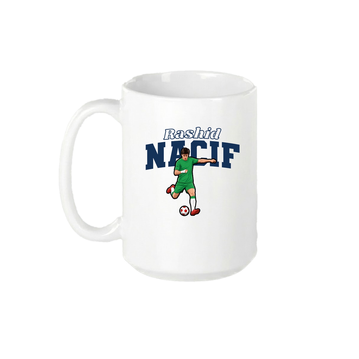 15oz Coffee Mug — Name Arch in White