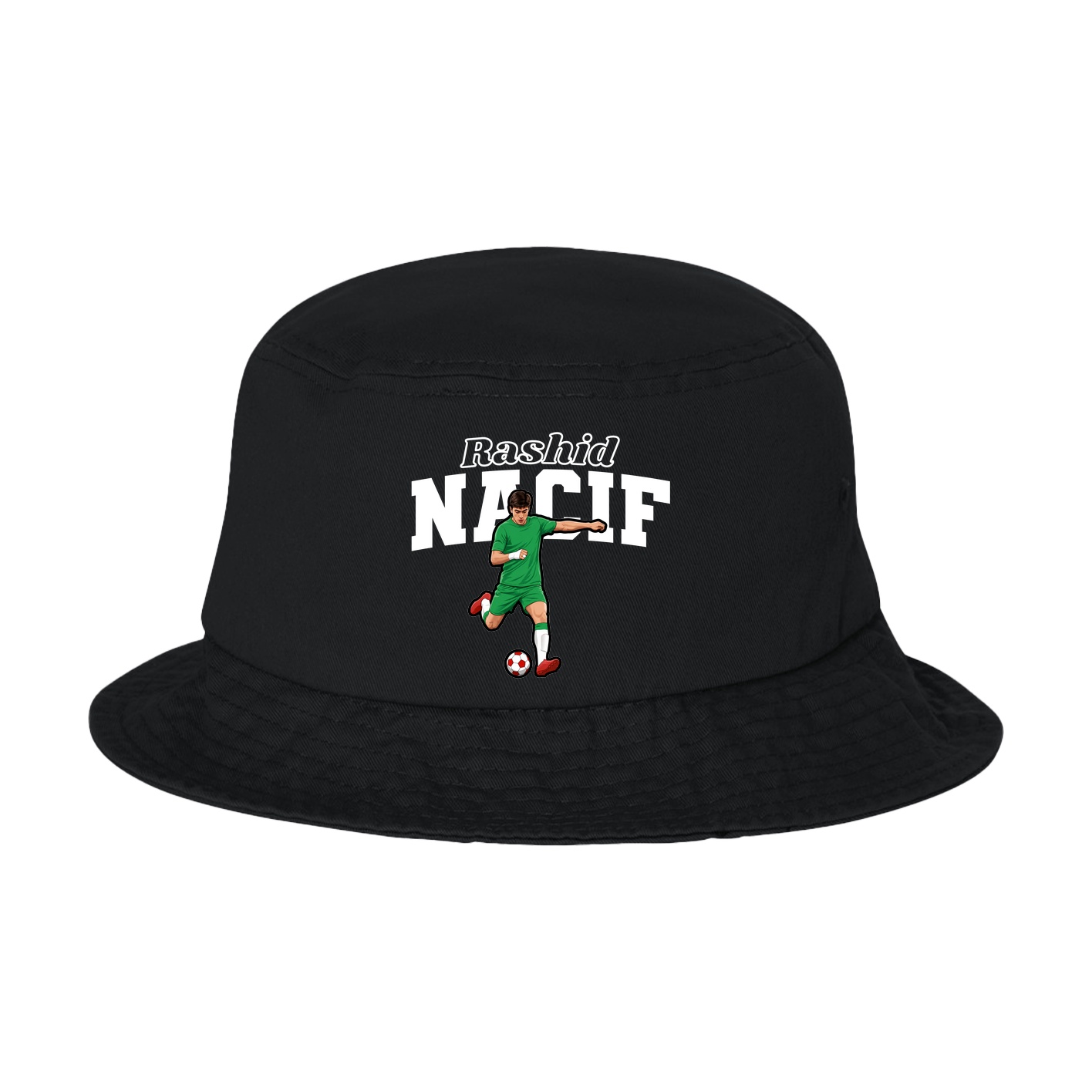 Bucket Cap — Name Arch in Black