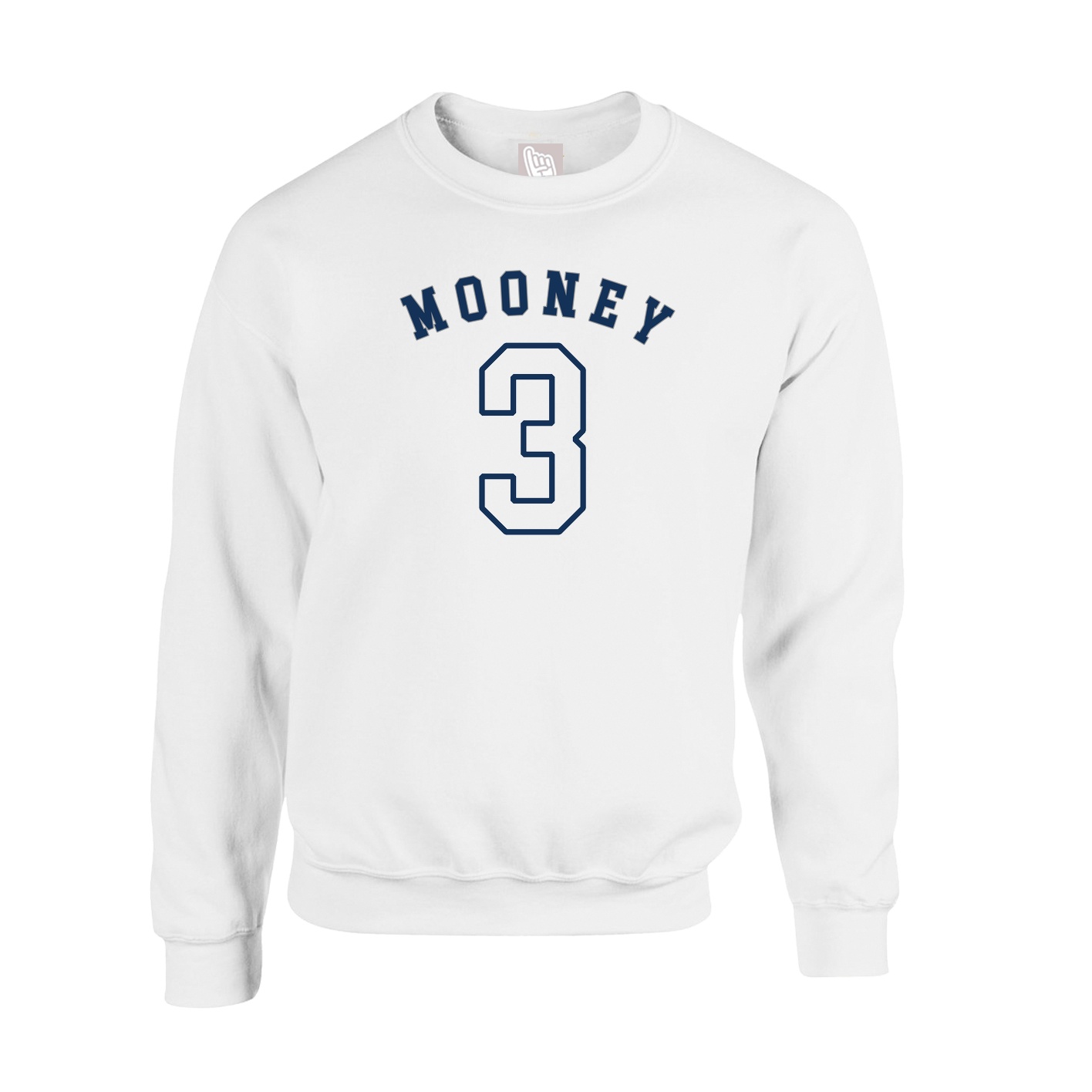 Fleece Crew — Shirsey Arch in White