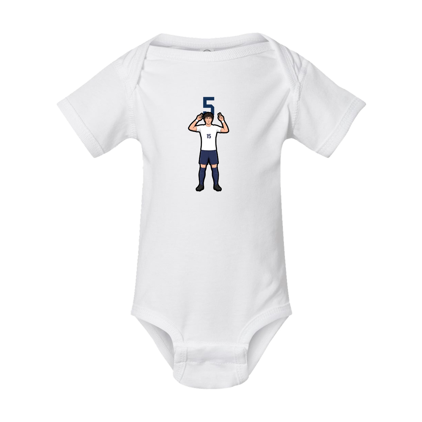 Baby Onesie — Number Top in White