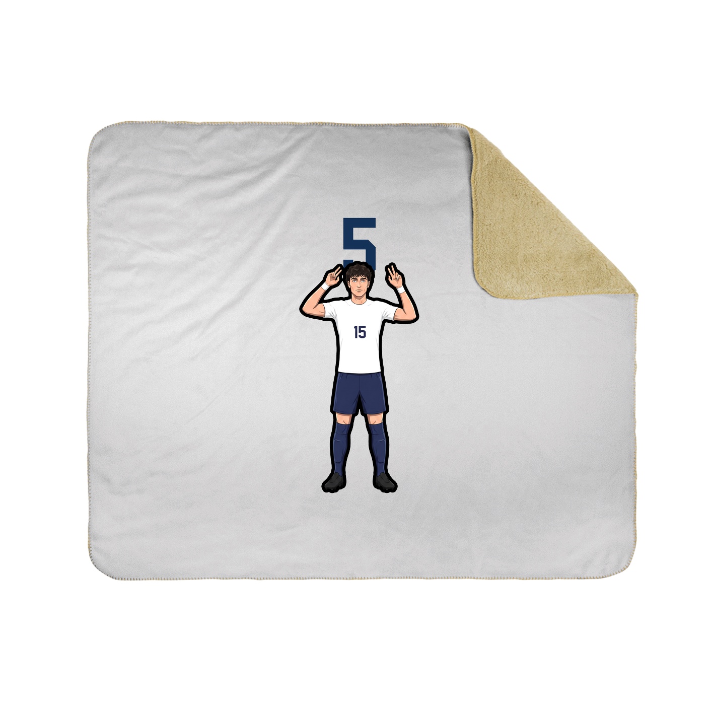 Throw Blanket — Number Top in White