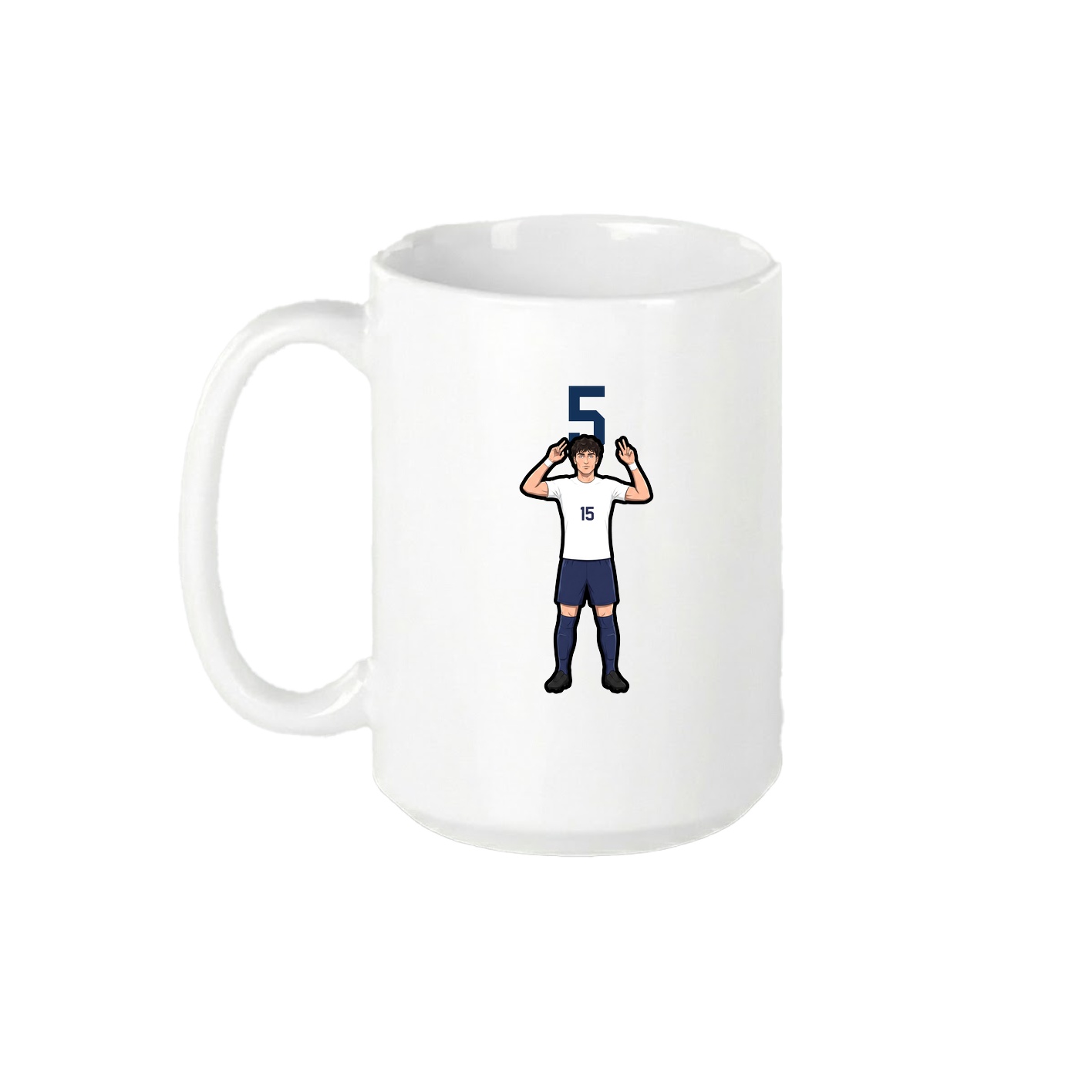 15oz Coffee Mug — Number Top in White