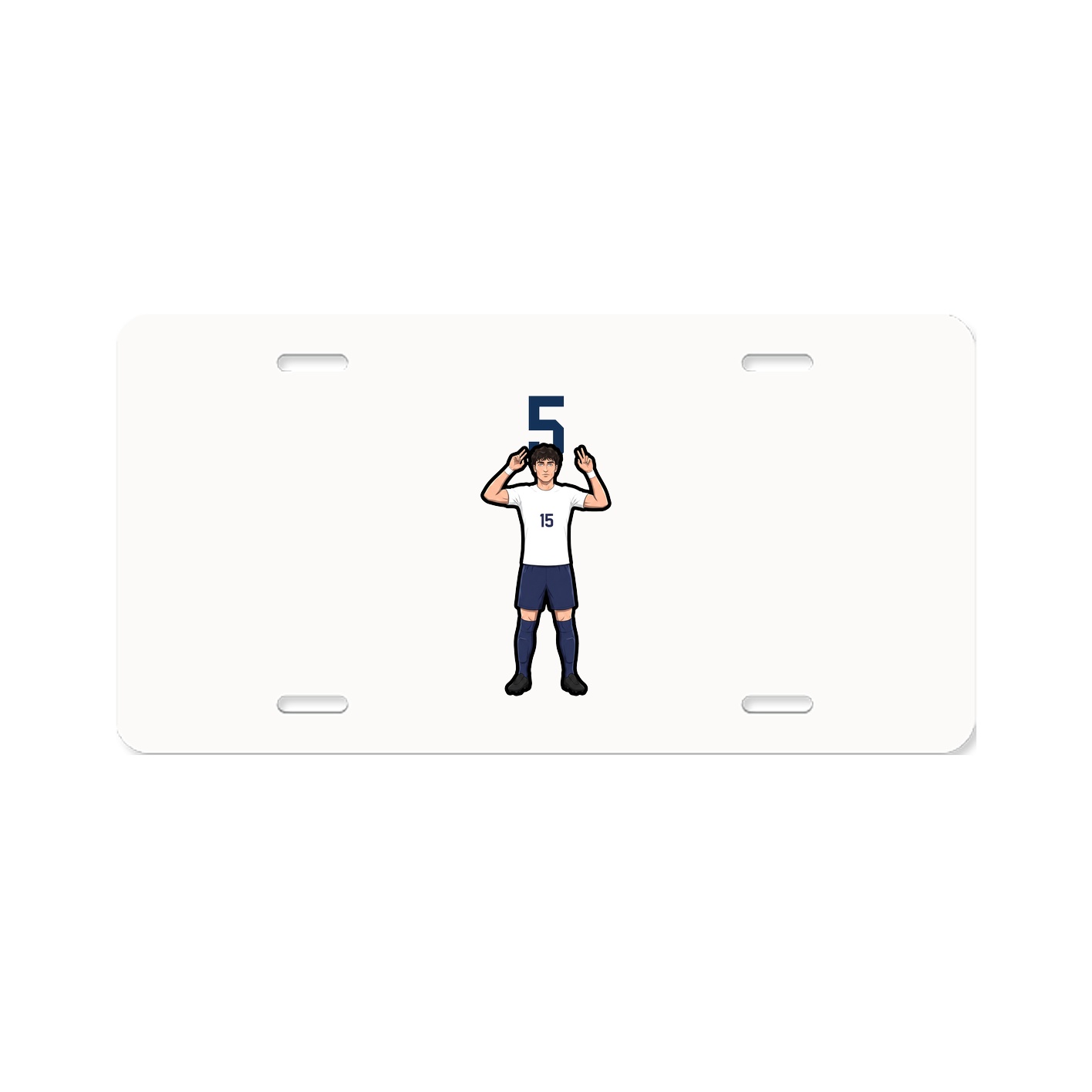 License Plate — Number Top in Classic