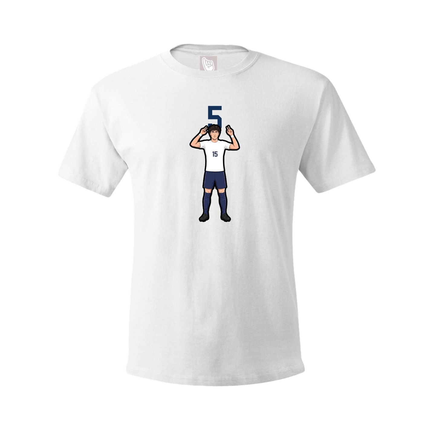 Youth Tee — Number Top in White