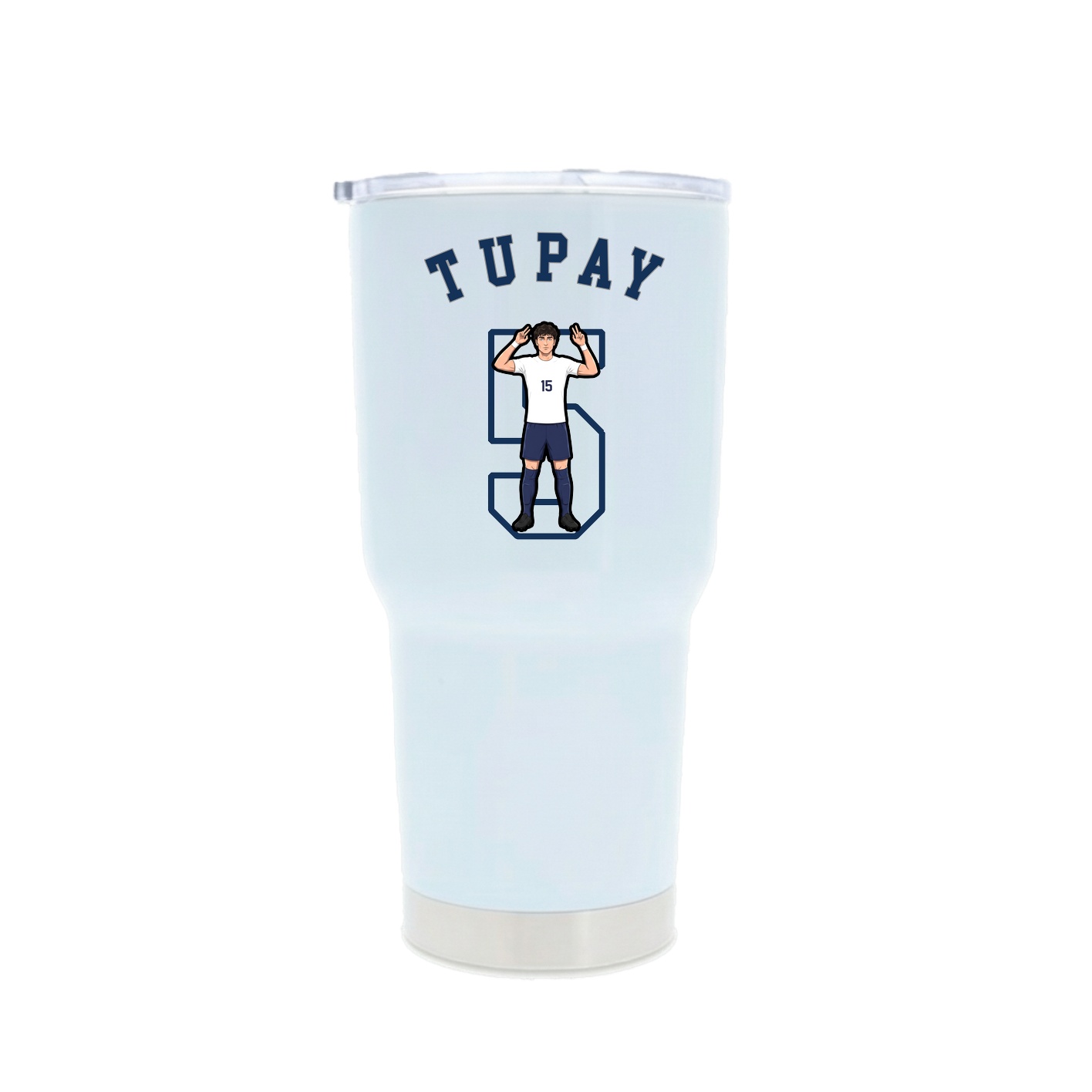 30oz Stainless Steel Tumbler — Shirsey Arch in White
