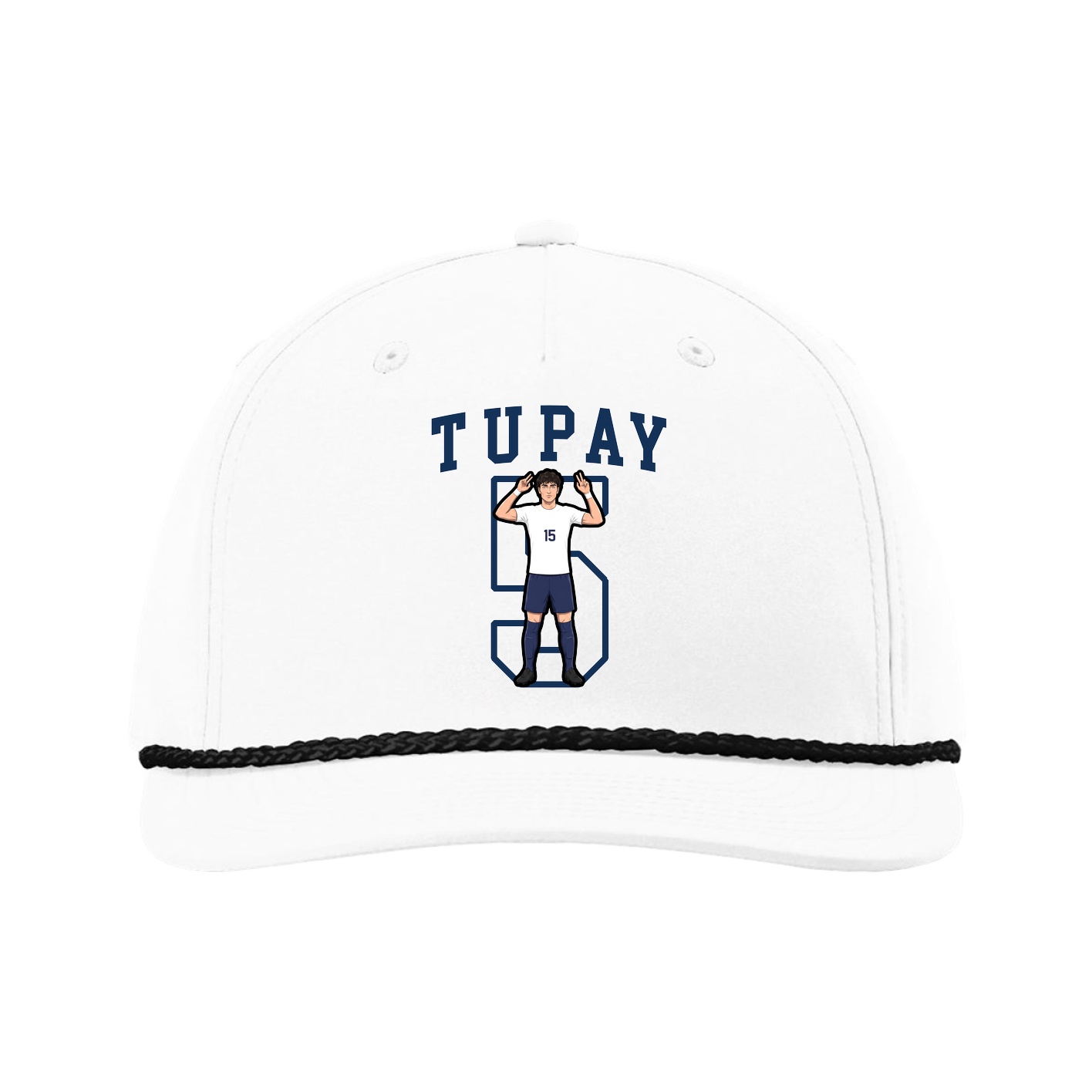 Five-Panel Classic Rope Cap — Shirsey in White