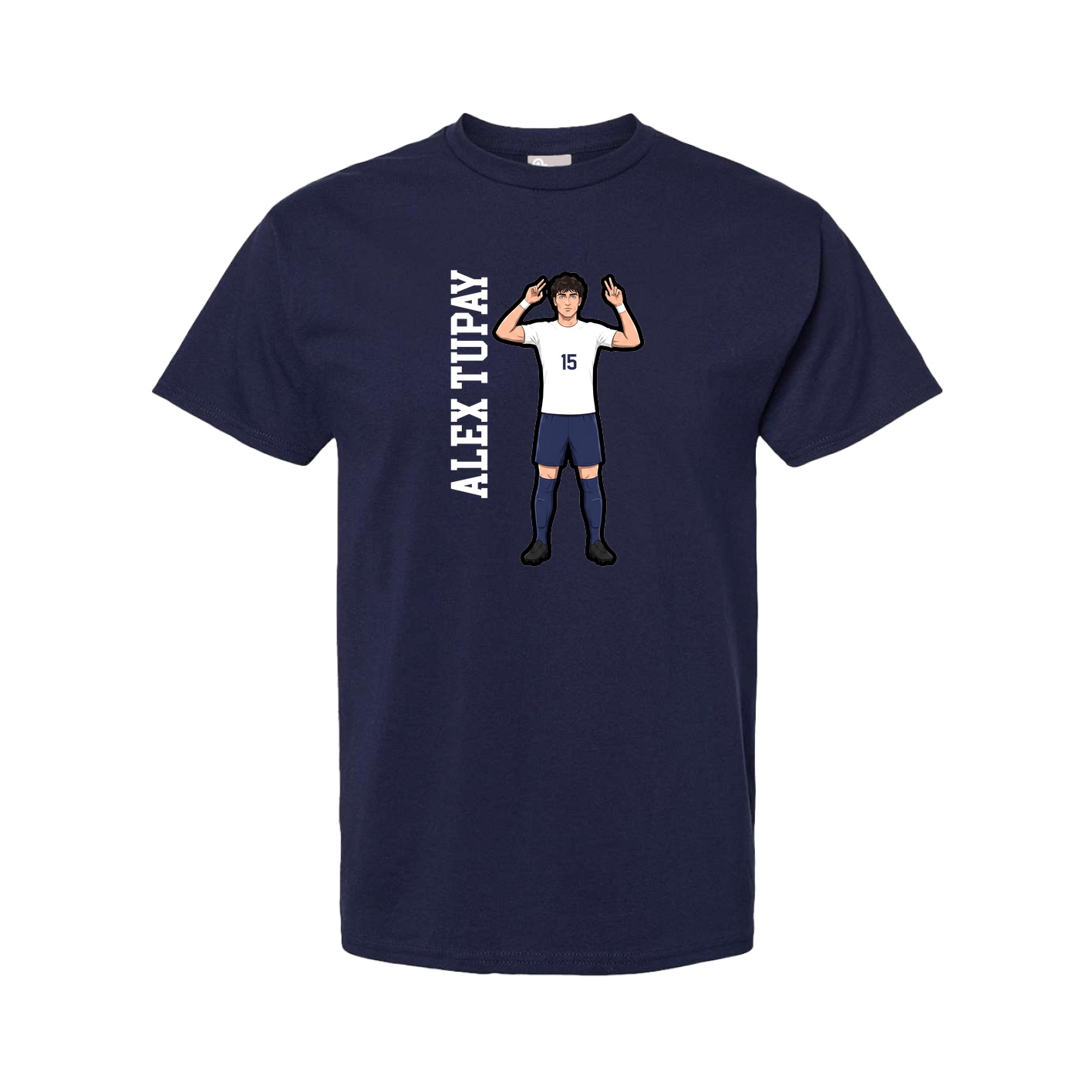 Tee — Name Vertical in Navy