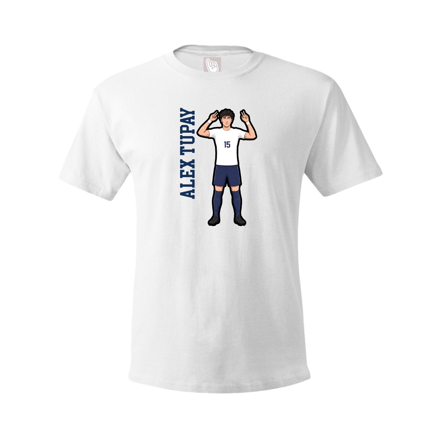 Tee — Name Vertical in White