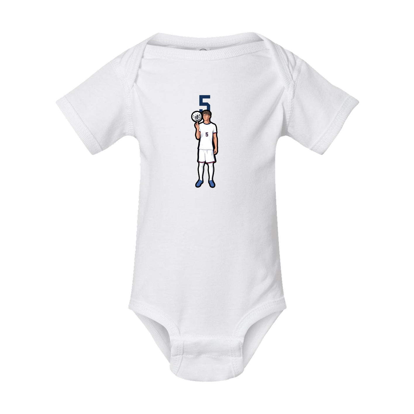 Baby Onesie — Number Top in White