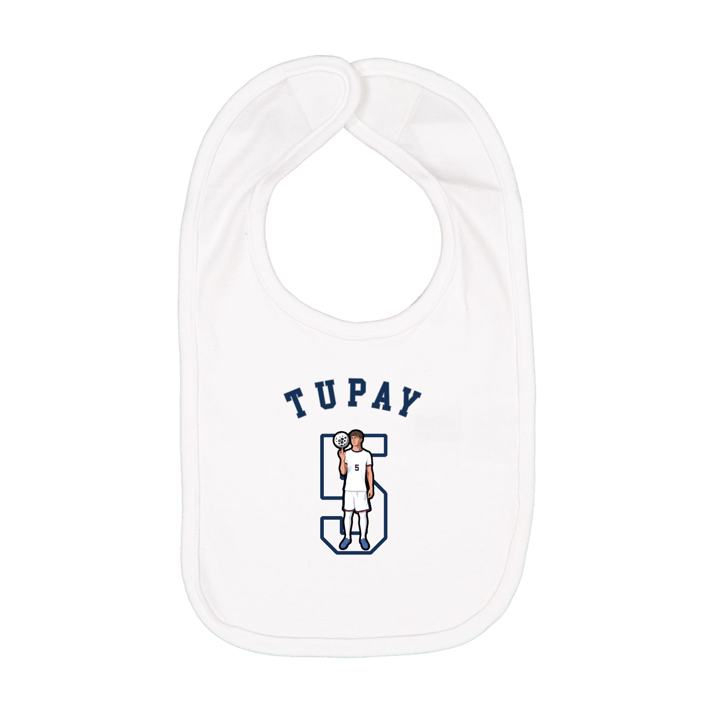 Infant Bib — Shirsey Arch in White