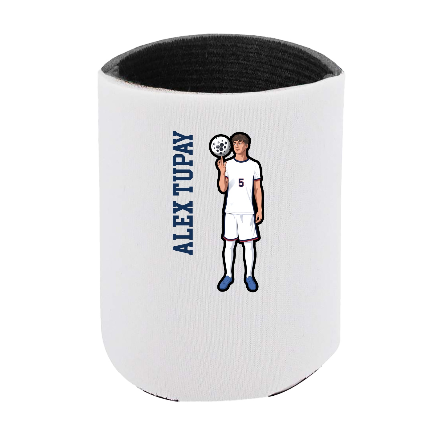 Can Holder — Name Vertical in White