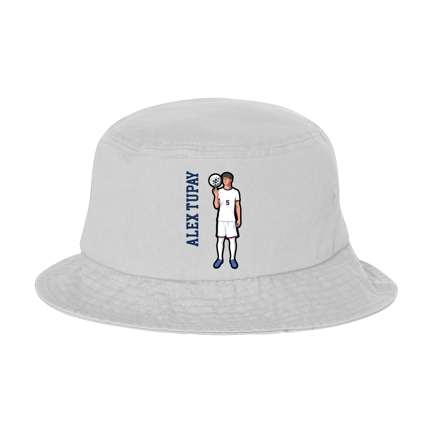 Bucket Cap — Name Vertical in White