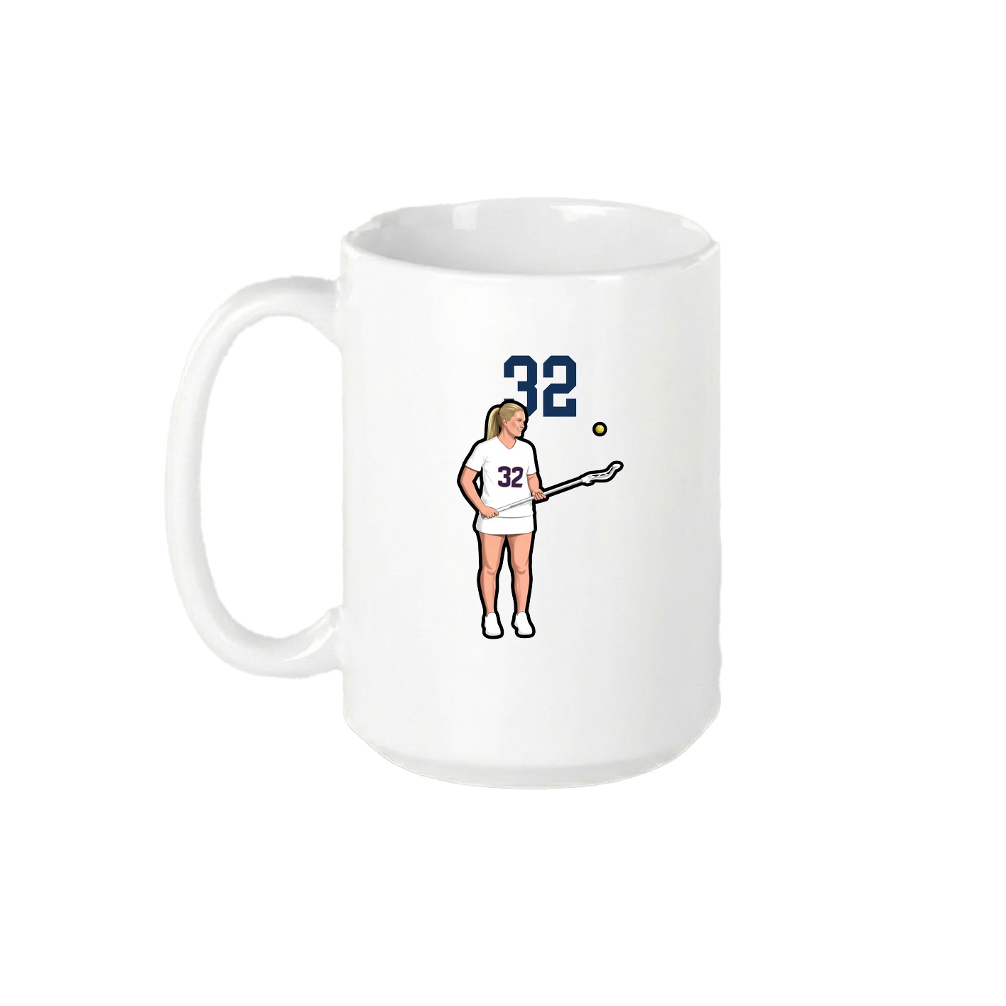 15oz Coffee Mug — Number Top in White