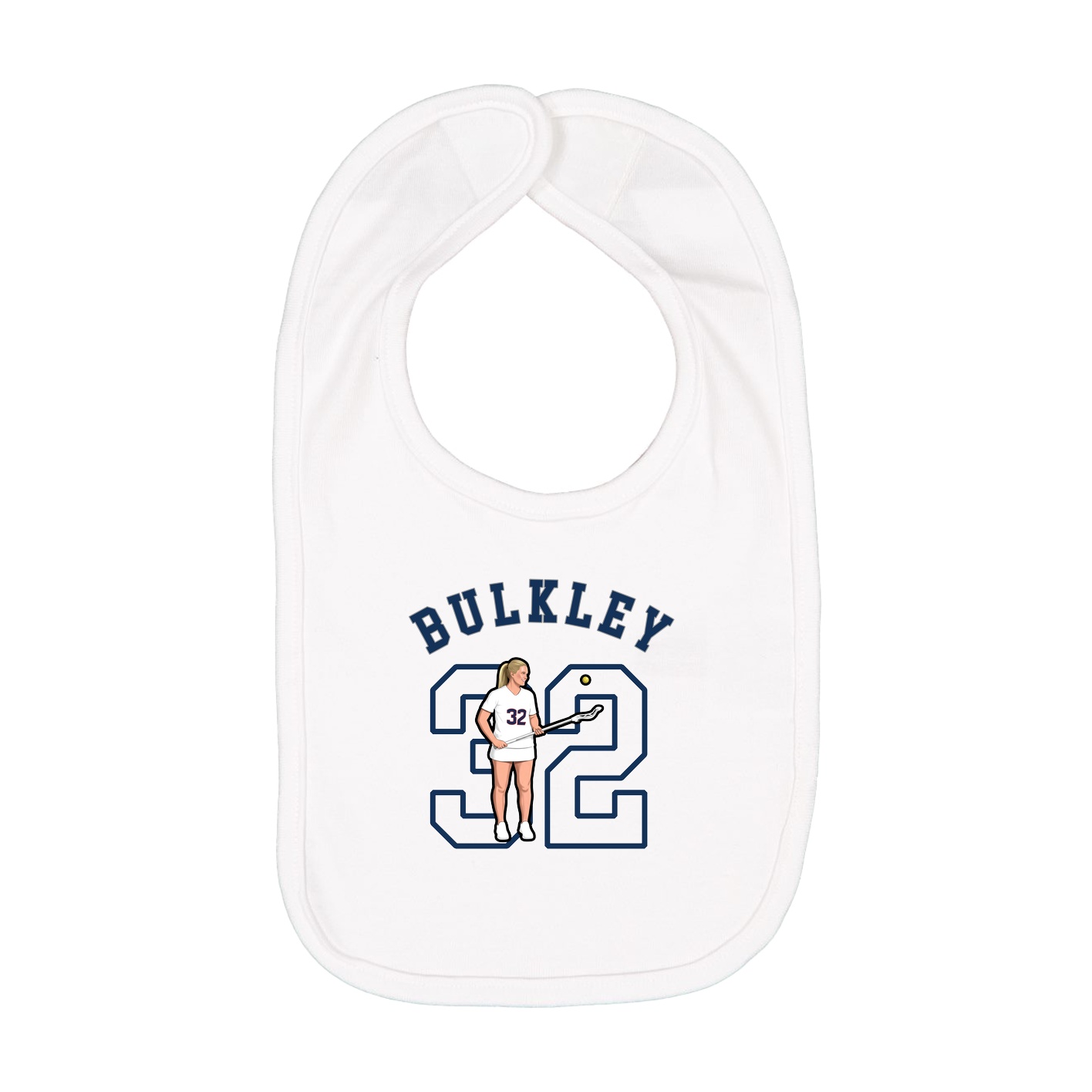 Infant Bib — Shirsey Arch in White
