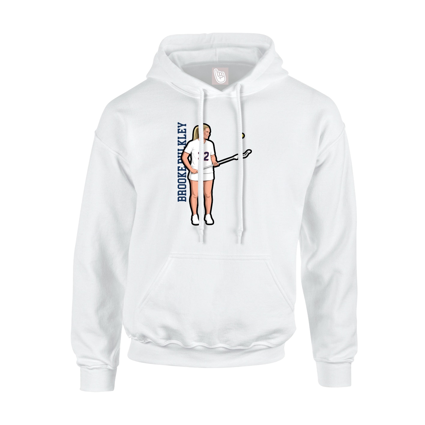 Hoodie — Name Vertical in White