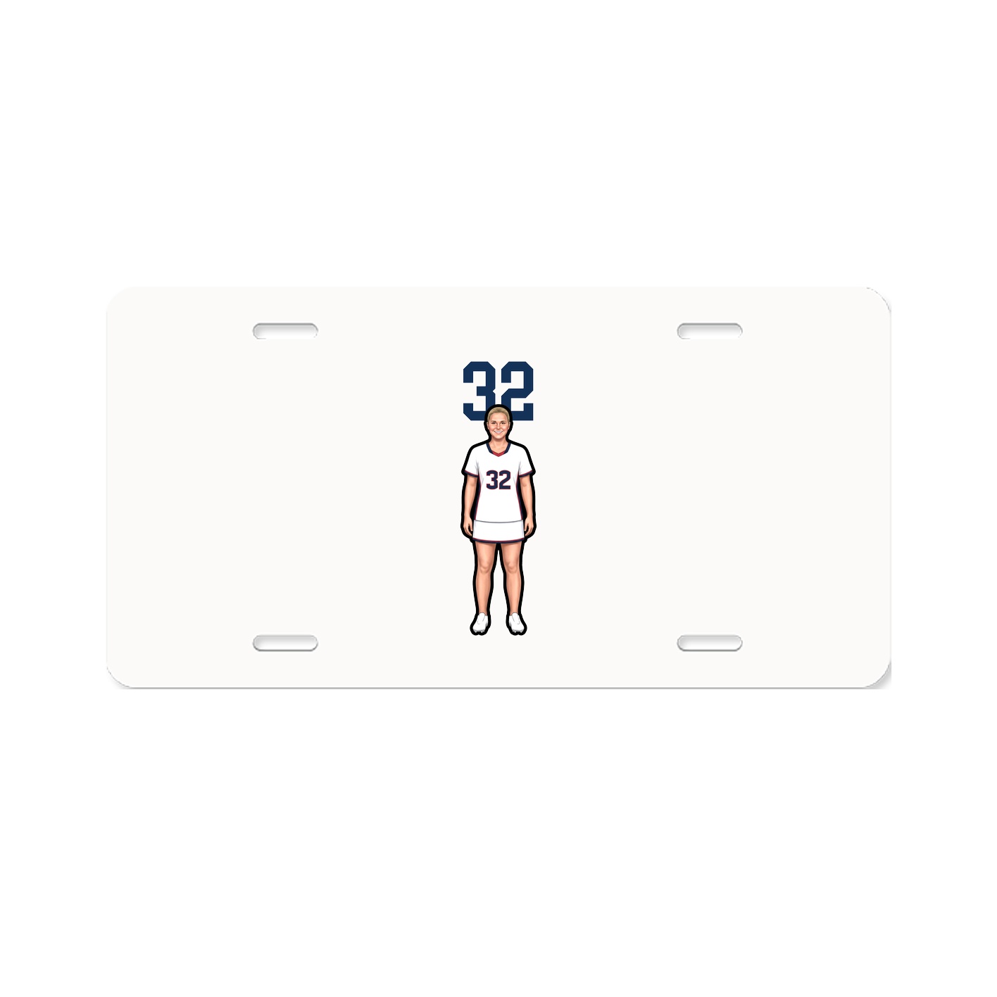 License Plate — Number Top in Classic