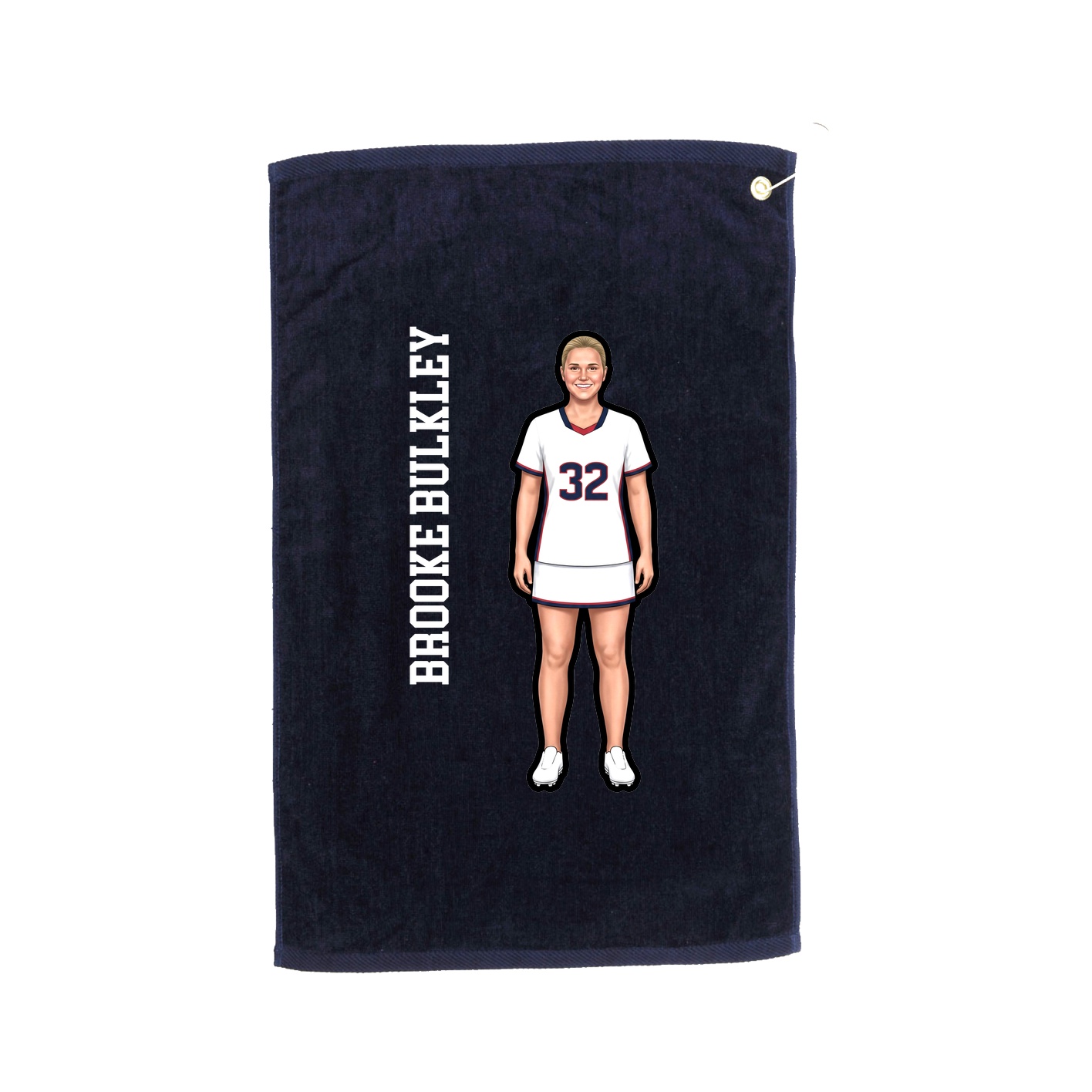Golf Towel — Name Vertical in Navy
