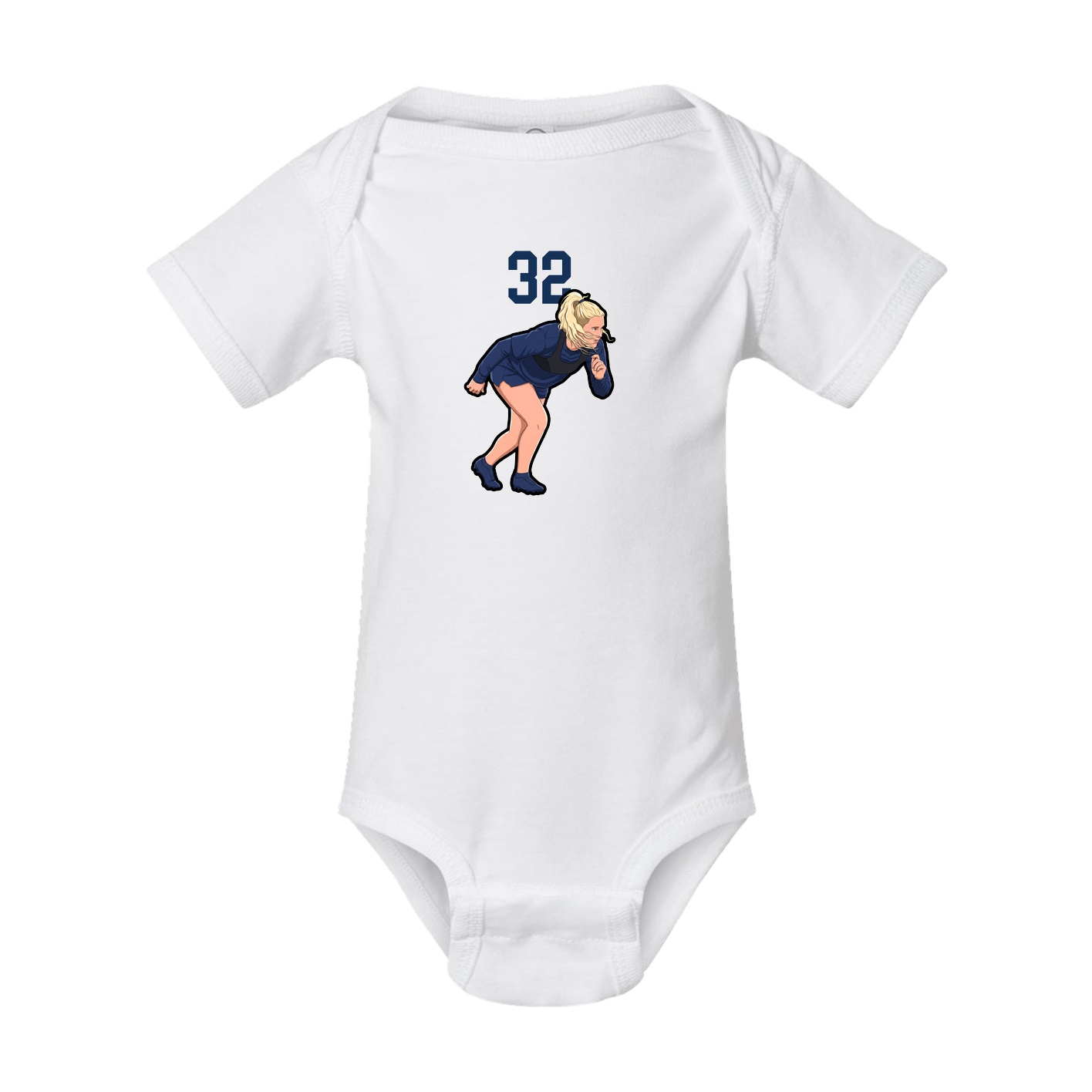 Baby Onesie — Number Top in White