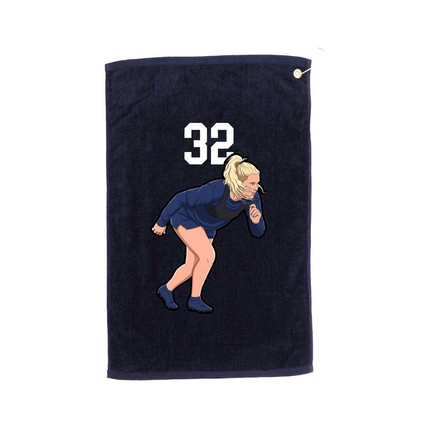 Golf Towel — Number Top in Navy